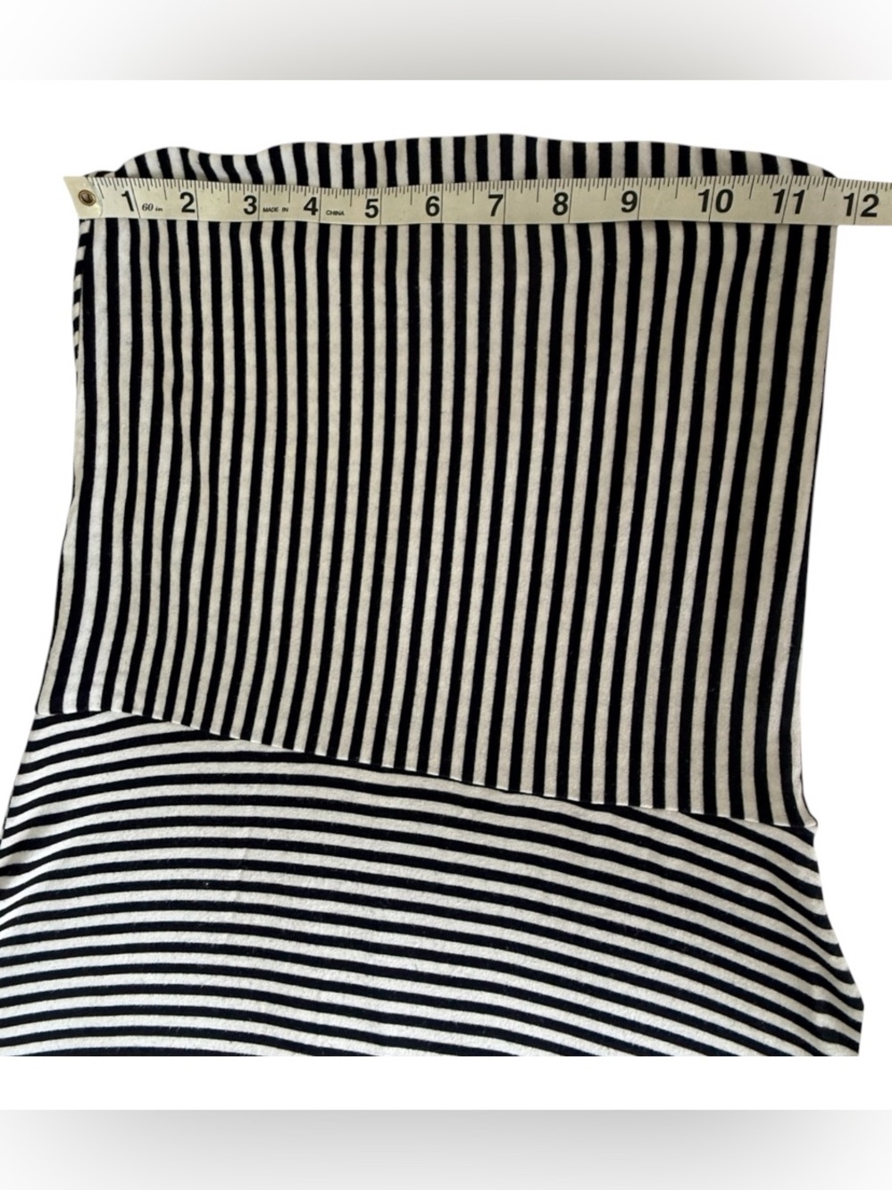 Gap XS Navy Blue White Striped Strapless Maxi Dress Stretch Flowy Resort Beach - Picture 7 of 9